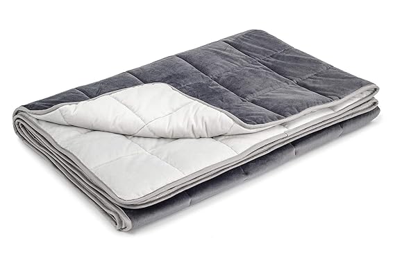 Amazon.com: LUXOME Adult Weighted Blanket with Integrated Minky Cover