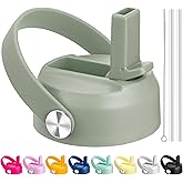 Bluwing Straw Lid for Hydroflask, Lids with Straw for Hydro Flask 12 16 18 20 32 40 64oz Wide Mouth Water Bottles, Replacement Cap Lid for Hydroflask, BPA Free