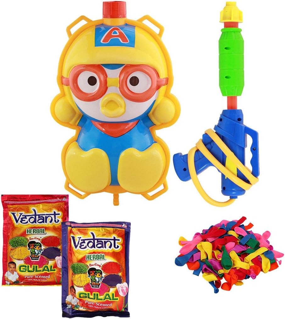 DealBindaas Water Pichkari Holi PAPLU | Pressure Toy |Holi Festival | Squirter | Back Pack Tank