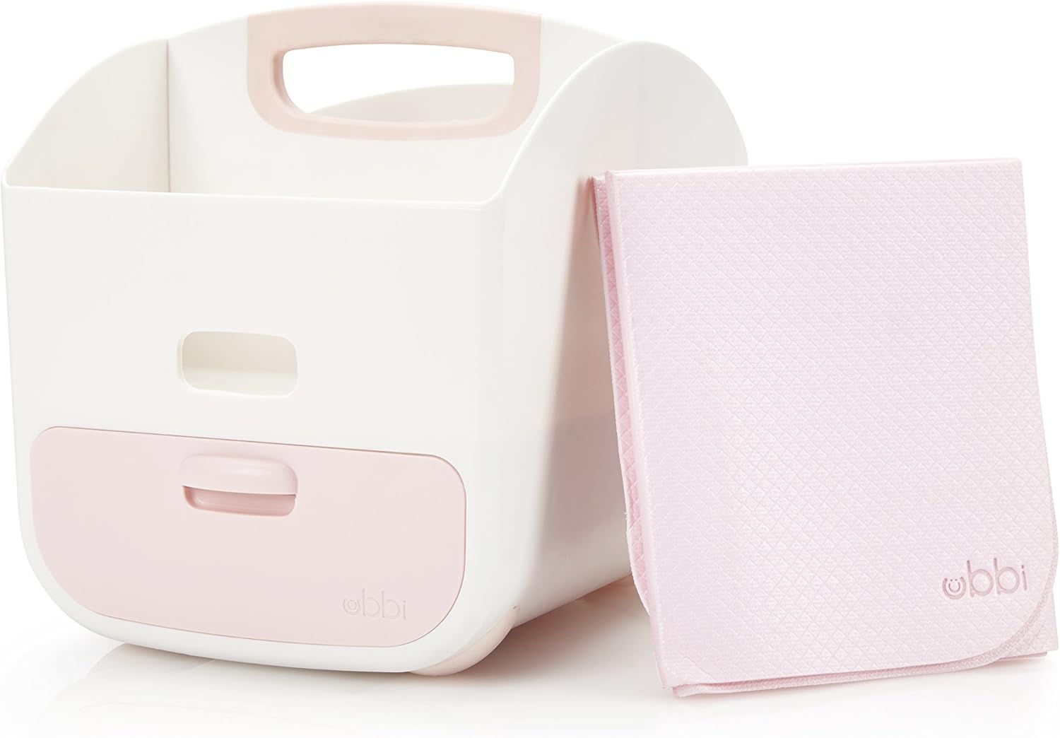 Ubbi Portable Nappy Changing Station + Nappy Storage Caddy Organizer
