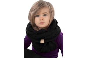 Funky Junque Girls Scarves 100% Acrylic Knit Kids Infinity Scarf Toddler Balaclava Neck Warmer Winter Circle Gaiter