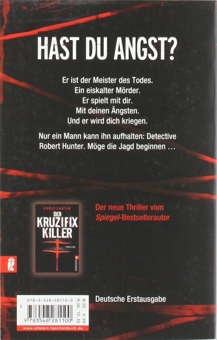 Der Vollstrecker Carter Chris 9783548281100 Amazon Com Books