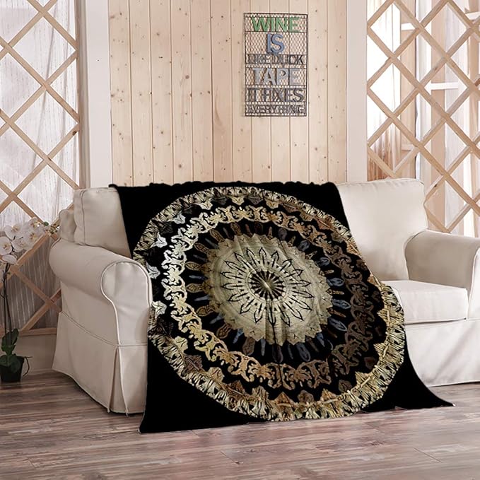 Black Tapestry Blanket,Plush and Warm Home Soft Cozy Light Weight Fuzzy