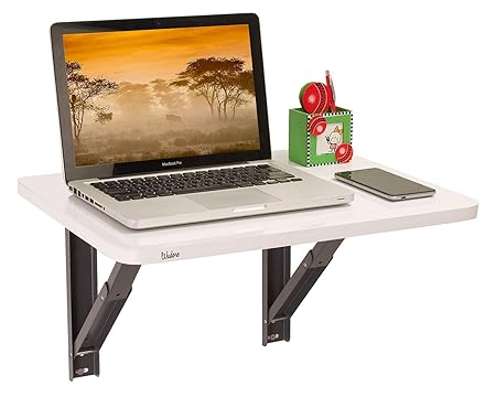 Wudore Compacto Urban Homes Wall Mounted Folding Laptop Table (White)