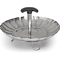 OXO Stainless Steel Good Grips Steamer with Extendable Handle, 7"