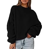 PRETTYGARDEN Women's Fall Oversized Sweaters Dressy Casual Long Sleeve Chunky Knit Winter Pullover Tops 2026 Holiday Outfits