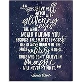 And Above All Watch With Glittering Eyes - Roald Dahl - 11x14 Unframed Art Print - Great Inspirational Gift and Decor