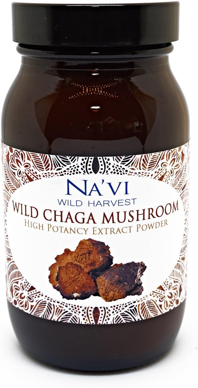 Na’vi Organics Wild Chaga Mushroom Extract Powder 80g, 80 g (Pack of 1)