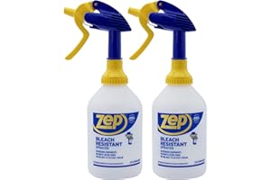 Zep Bleach Resistant Professional Sprayer Bottle - 32 oz (Pack of 2) - ZUPRO2-30 Foot Stream Spray or a Fine Mist, Adjustable Nozzle Measurements, Bleach Resistant for Up to a Year