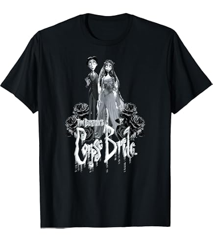 Amazon.com: Corpse Bride From Tim Burton Classic Movie Logo T