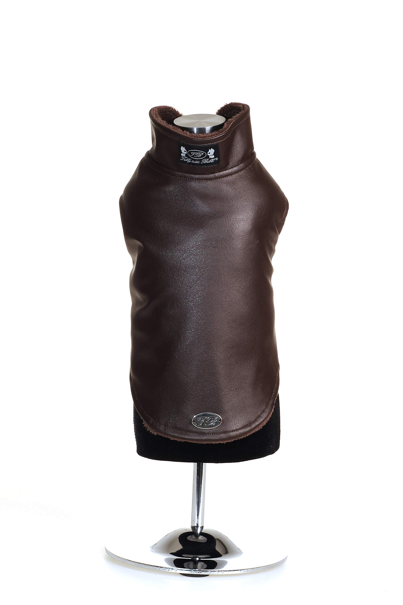 Trilly All Brilli Agrippamars Faux Leather Coat Brown Small