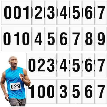 Running Race Number Stickers