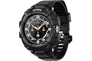 ULTIMAL Bands Compatible with Samsung Galaxy Watch Ultra 47mm band with case for Men, Rugged Sports Case Protective for Galaxy Watch Ultra (2025/2024) Matte Black