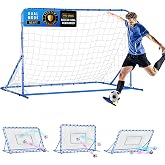 Soccer Baseball Rebounder Soccer Goal Net, Volleyball Rebound Pitchback Net | Quick Switch Angle Soccer Softball Training for Ball Control, Passing, Bounce Back Practice, Easy Setup Lacrosse Soccer Gifts