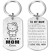 EE&YU Gifts for Mom - Birthday Valentines Day Keychain for Mommy, Best Mom Ever Gifts, I Love You Mommy Presents from Son Daughter