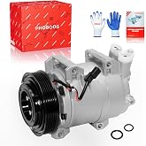 PHOBOOS A/C Compressor with Clutch Compatible with Nissan | for Nissan Rogue 2008-2013 L4 2.5L, Rogue Select 2014-2015 L4 2.5L【w/One Plug】, Ref. CO-11200C, 98490