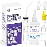 Best Printer Cleaning Kit for Epson, HP | Brother Inkjet Printhead Cleaning Kit | Inkjet Printer Head Cleaner | Printer Head Cleaning Kit with LARGE 20ml Syringe - 100ml Printer Cleaning Fluid