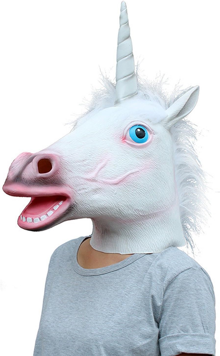 Horse face mask halloween role play mask Unicorn mask latex rubber mask adult mask animal mask party spoof QLVY Unicorn