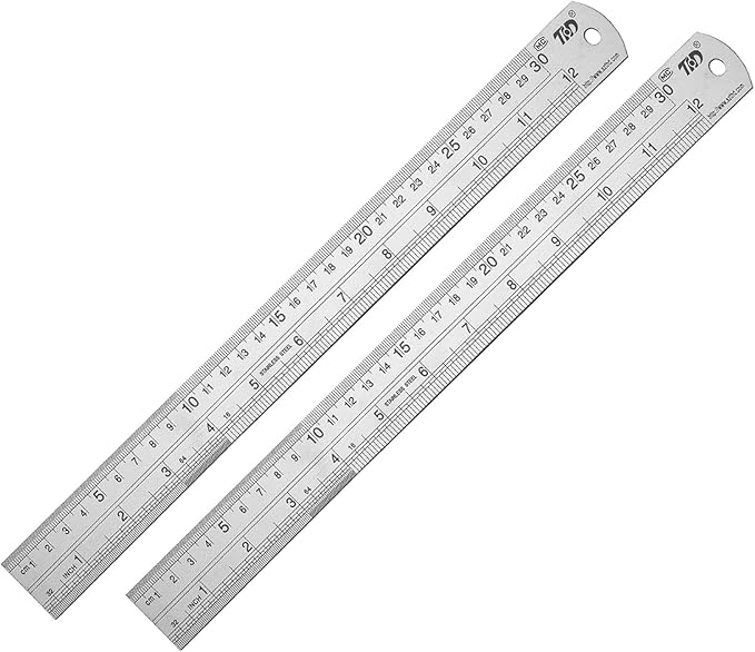 Ruler Metal Straight Edge Ruler Stainless Steel Ruler 12