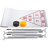 Champion Sports Shuffleboard Set (Cues &amp; Pucks Included) - Easy Setup Indoor/Outdoor Group Game up to 4 Players &ndash; Multiple Styles