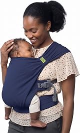 Boba Bliss Pre-Wrapped Baby Wrap Carrier Newborn Sling Navy Blue