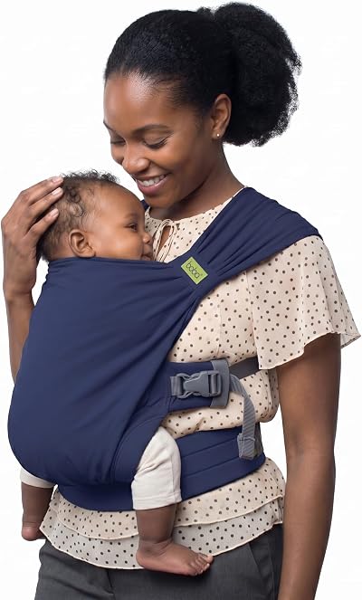 Boba Bliss Pre-Wrapped Baby Wrap Carrier Newborn Sling Navy Blue