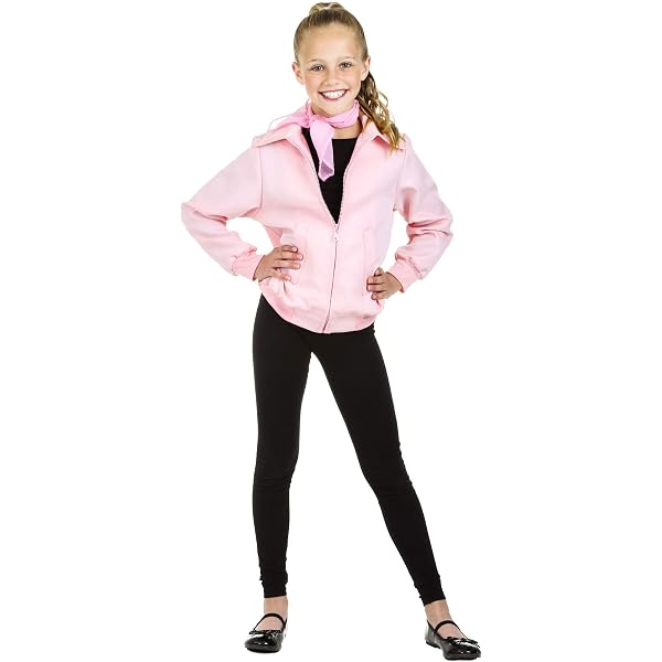 knee length dresses for ladies Child's Grease Pink Ladies Jacket - Licensed Fancy Dress