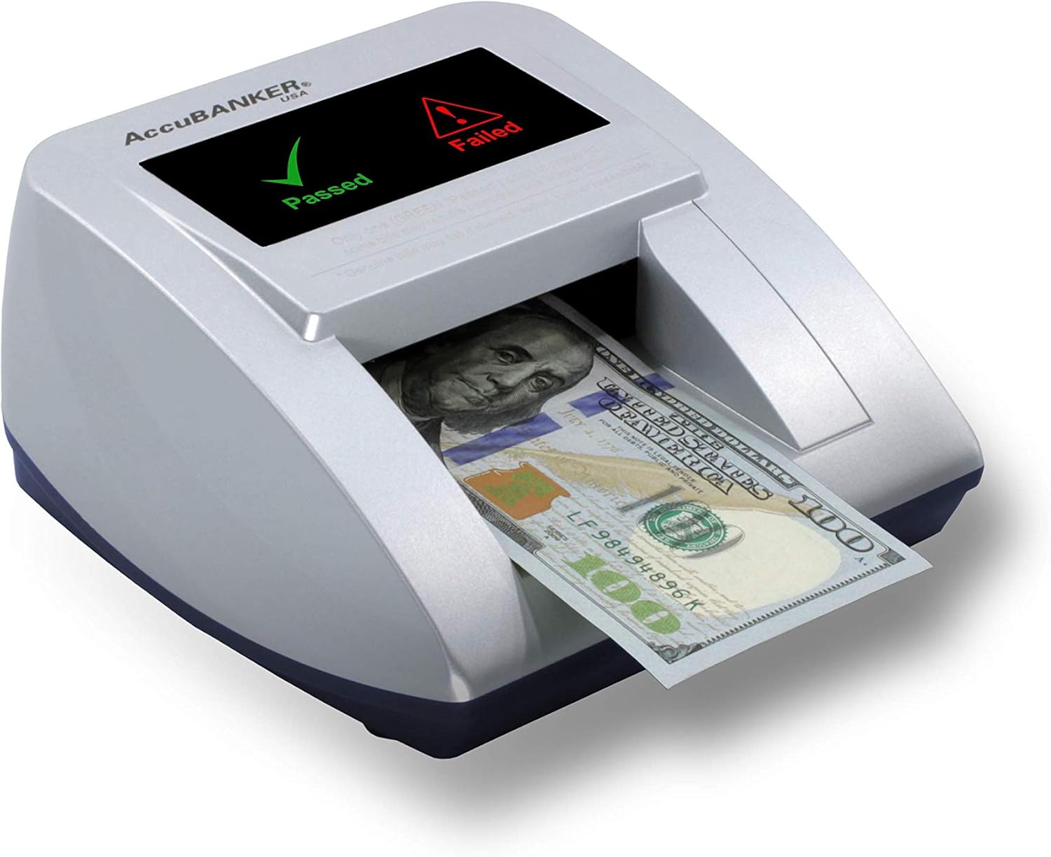 AccuBANKER D470 Quadscan 4-Way Orientation Counterfeit Detector with UV, MG, IR, WM, Image, Length, Spectrum Counterfeit Detection Methods - Optional Battery for Portable Use (No Battery) : Office Products