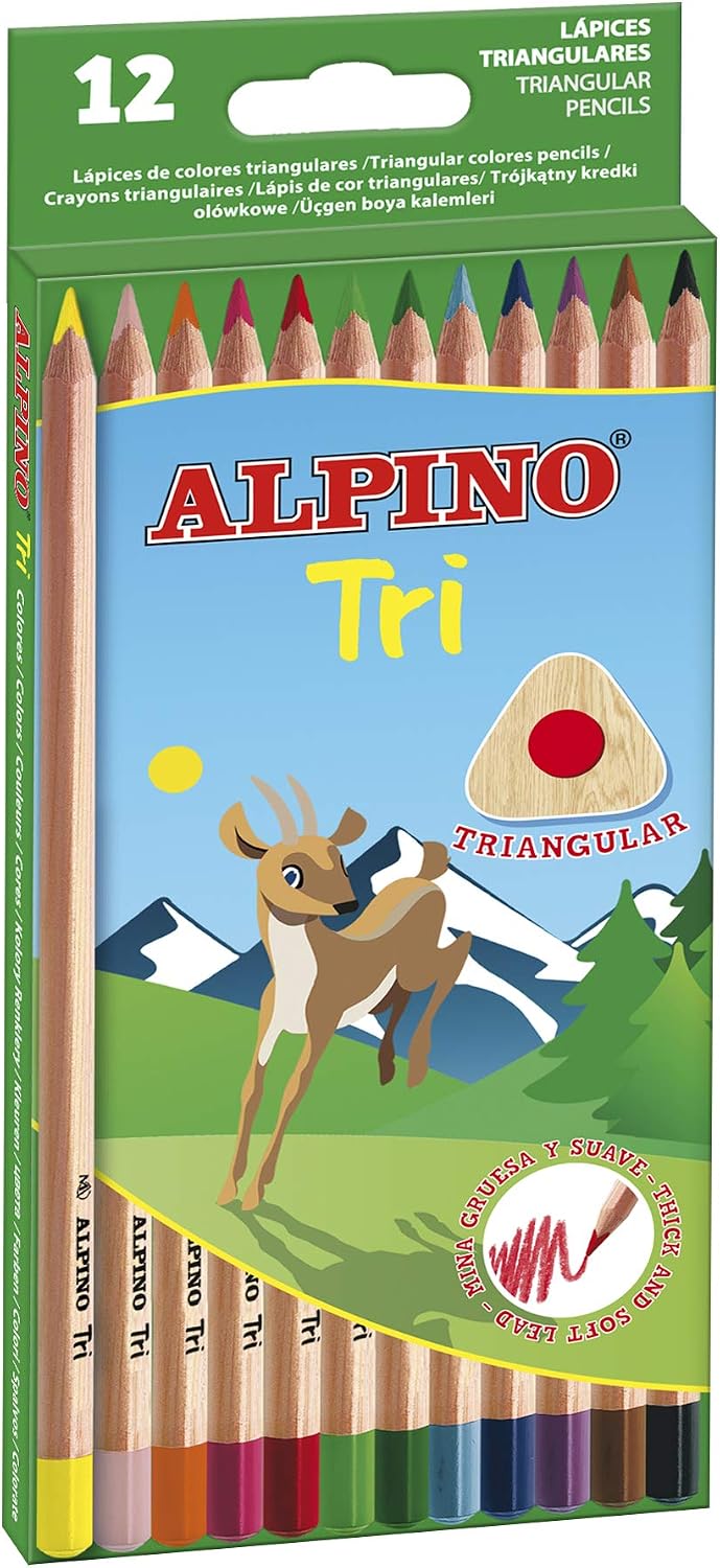 Alpino 128 - Pack of 12 Pencils, Multi-Colour, multicoloured, 1 count (Pack of 12)