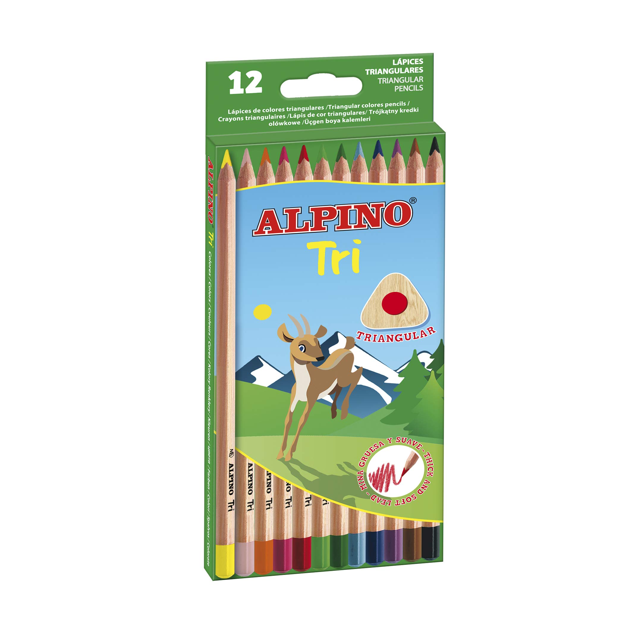 Alpino 128 – Pack of 12 Pencils, Multi-Colour