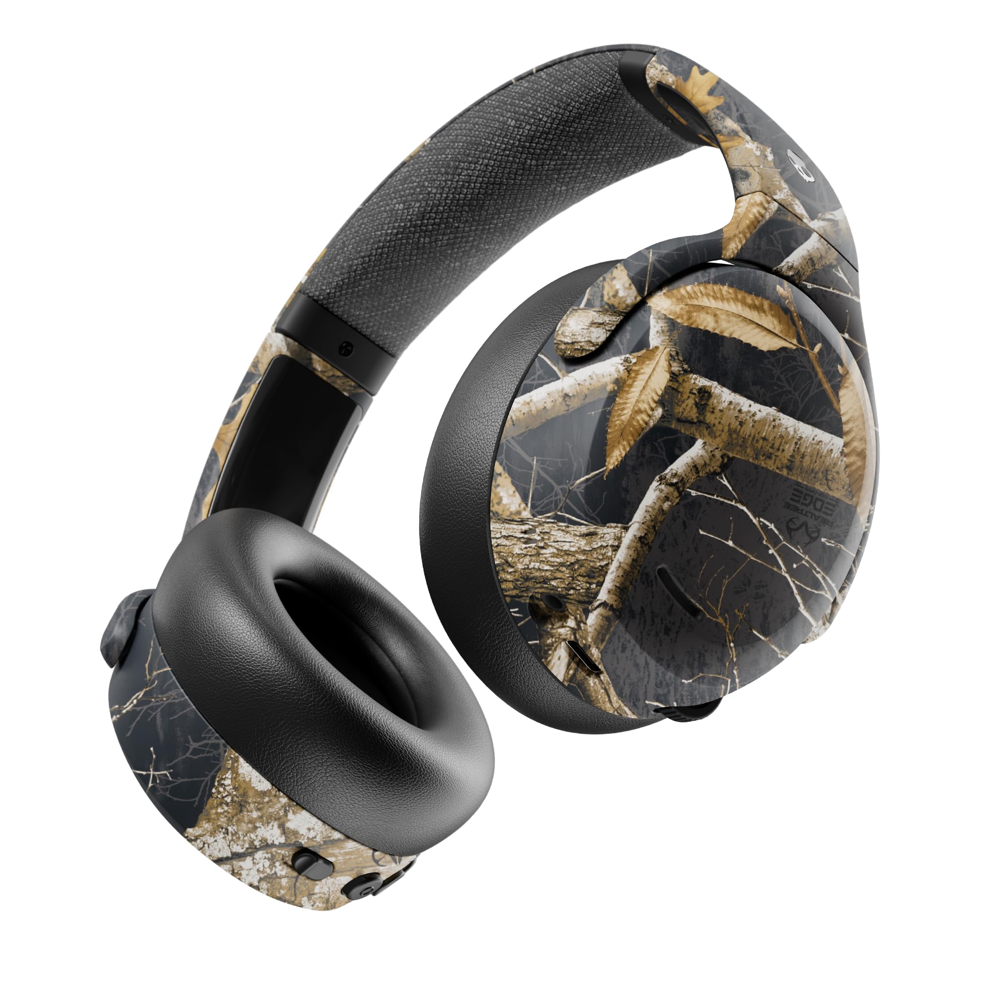 Skullcandy Crusher ANC 2 Wireless Over-Ear Bluetooth Headphones with Multi-Sensory Bass, Active Noise Cancelling, Up to 60 Hours Battery, Microphone for iPhone Android - Realtree Edge Colors Black