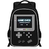 ZHIMEBYE Backpack for School Boys,Gamer Boys Backpack for Elementary Middle School,Student Bookbag for Ages 6-18 Kids Children Teens,17″ Video Game Bookbag Travel Back Pack
