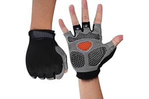 WULI Cycling Gloves Half Finger Men's and Women's Fitness Gloves for Cycling, Breathability, Anti Slip Yoga Equipment, Anti cocooning, Wrist Protection Thickened Palm