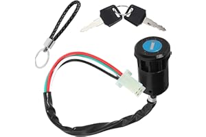 YOFMOO Ignition Key Switch for ATV Quad Scooter Go Kart Moped Buggy Pocket Mini Dirt Super Kids Bike 49cc 50cc 70cc 90cc 110cc 125cc 150cc 250cc TaoTao Sunl Buyang Roketa Kazuma 4 Pin