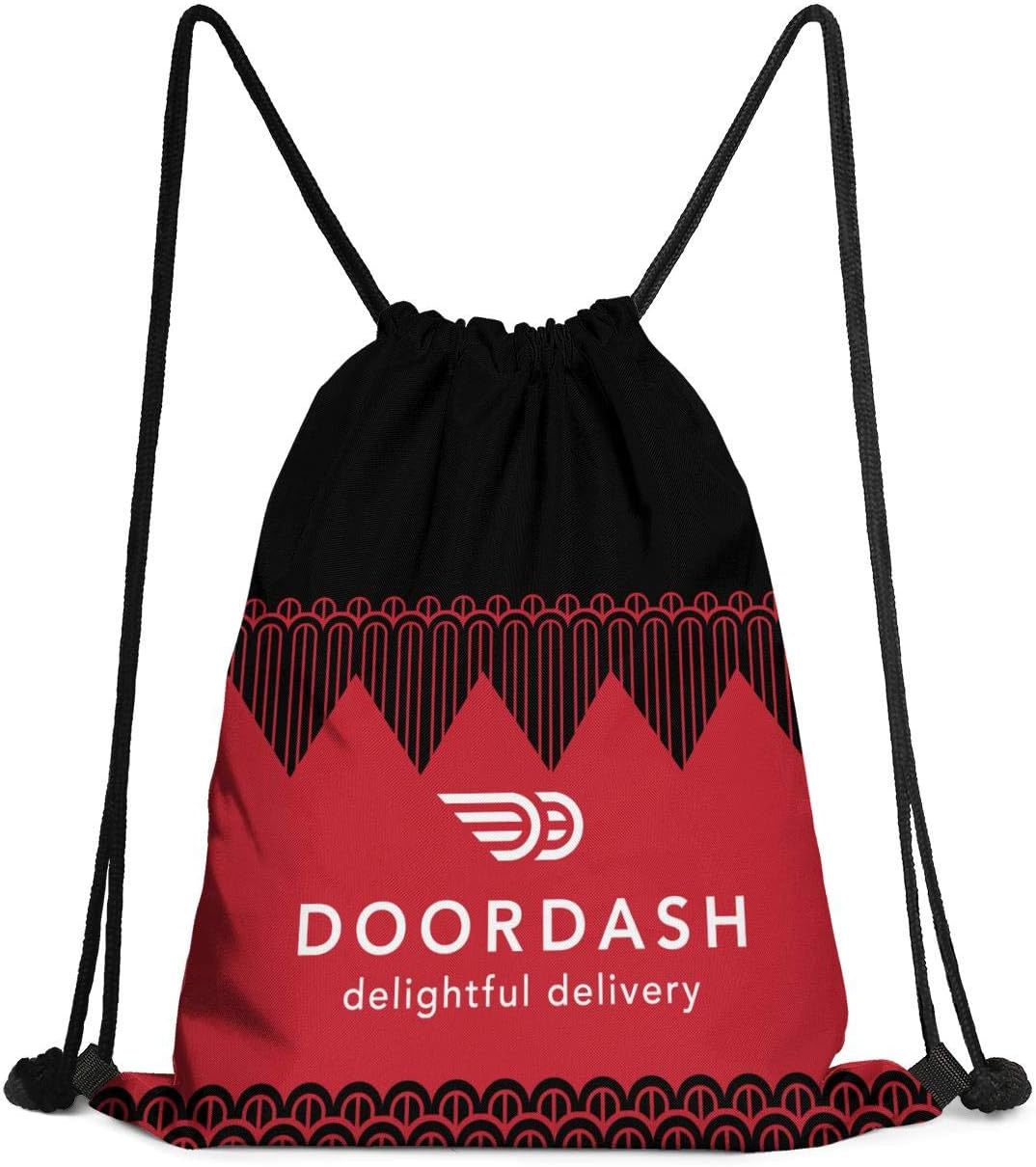 Drawstring School Pool Beach Doordash-Delightful-Deliver- Drawstring Bags for Women & Men