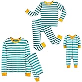 Mightly Boys and Girls' Pajamas | 100% Organic Cotton Soft, Elastic and Comfortable Footless Pajama Set for Toddlers & Kids