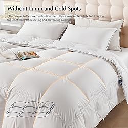 PACIFIC COAST Comforter King Size, Filled in White