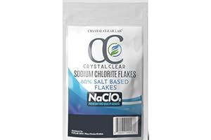 CrystalClearLab Chlorine Dioxide - Sodium Chlorite Flakes, 80% Tech Grade -1000g 1 Kg Clorito de Sodio
