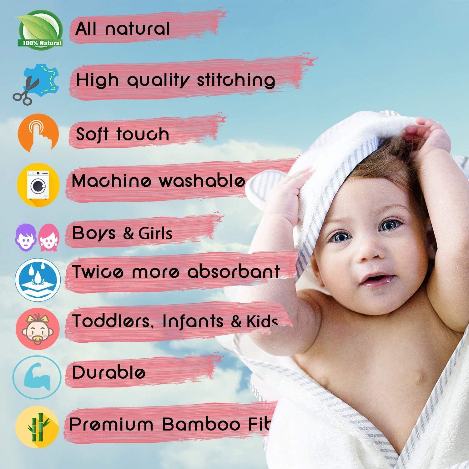 Bebe Puericulture Pejoye Serviette De Bain En Bambou Biologique Avec Capuche Pour Bebes Panda Bebe Serviettes A Capuchon Pour Bebe Serviette A Capuchon Animal Coton Naturel Tres Durable Oreilles Jaunes Serviettes