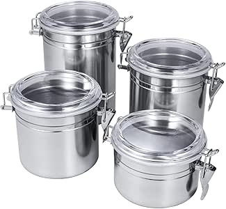 Juego de recipientes para la cocina, 4 recipientes de almacenamiento de