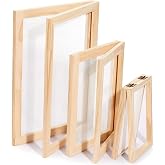 Honoson 3 Size Wooden Paper Making Screen Paper Making Mould and Frame Kit for DIY Craft(A6, A5, A4)