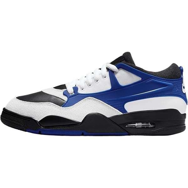 Jordan Men\'s White and Black Athletic Shoes with Blue Accents Nike Men main image 3