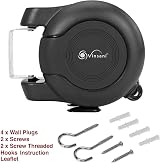 Vinsani 30m Retractable Clothes Line Wall Mounted Heavy Duty Dryer view 7