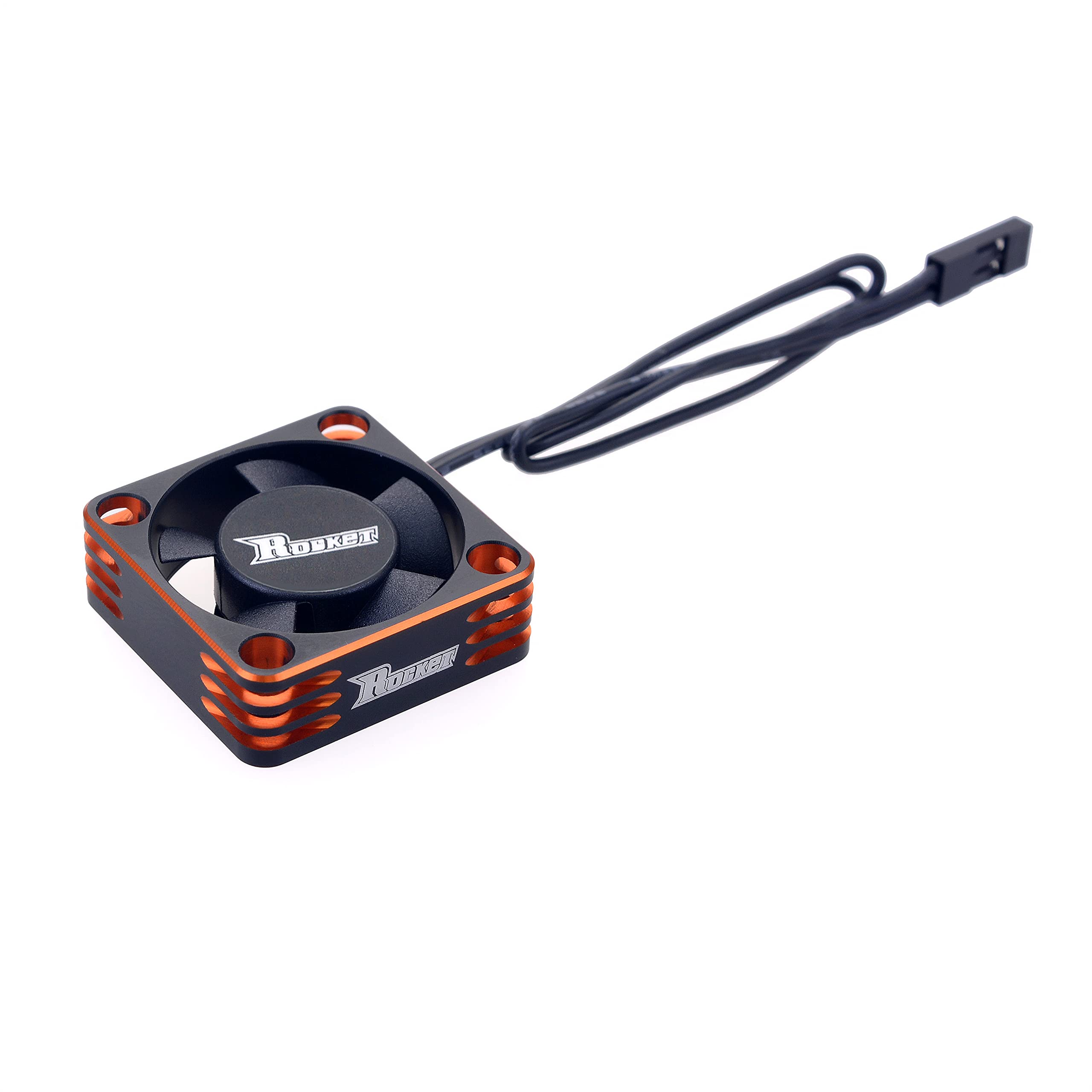 DollaTek Engine Cooling Fan RC Motor Heatsink 28000RPM ESC Cooling Fan for RC Car 1/8 1/10 1/12 Scale 540 550 Brushless Motor (Black + Orange)