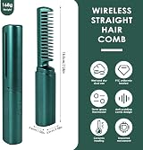 Pyatofyy Cordless Hair Straightener Hot Comb Portable USB Rechargeable Dark view 3