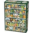 Cobble Hill 1000 Piece Puzzle - The Purrfect Bookshelf - Sample Poster Included