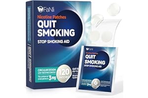 120 Count - Nicotine Patches 3mg (Applicable to Step 1/Step 2/Step 3), Transdermal Stop Smoking Aid for Craving Relief, Flexi