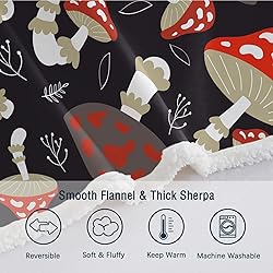 SOULZZZ Red Mushroom Throw Blanket Super Soft Warm