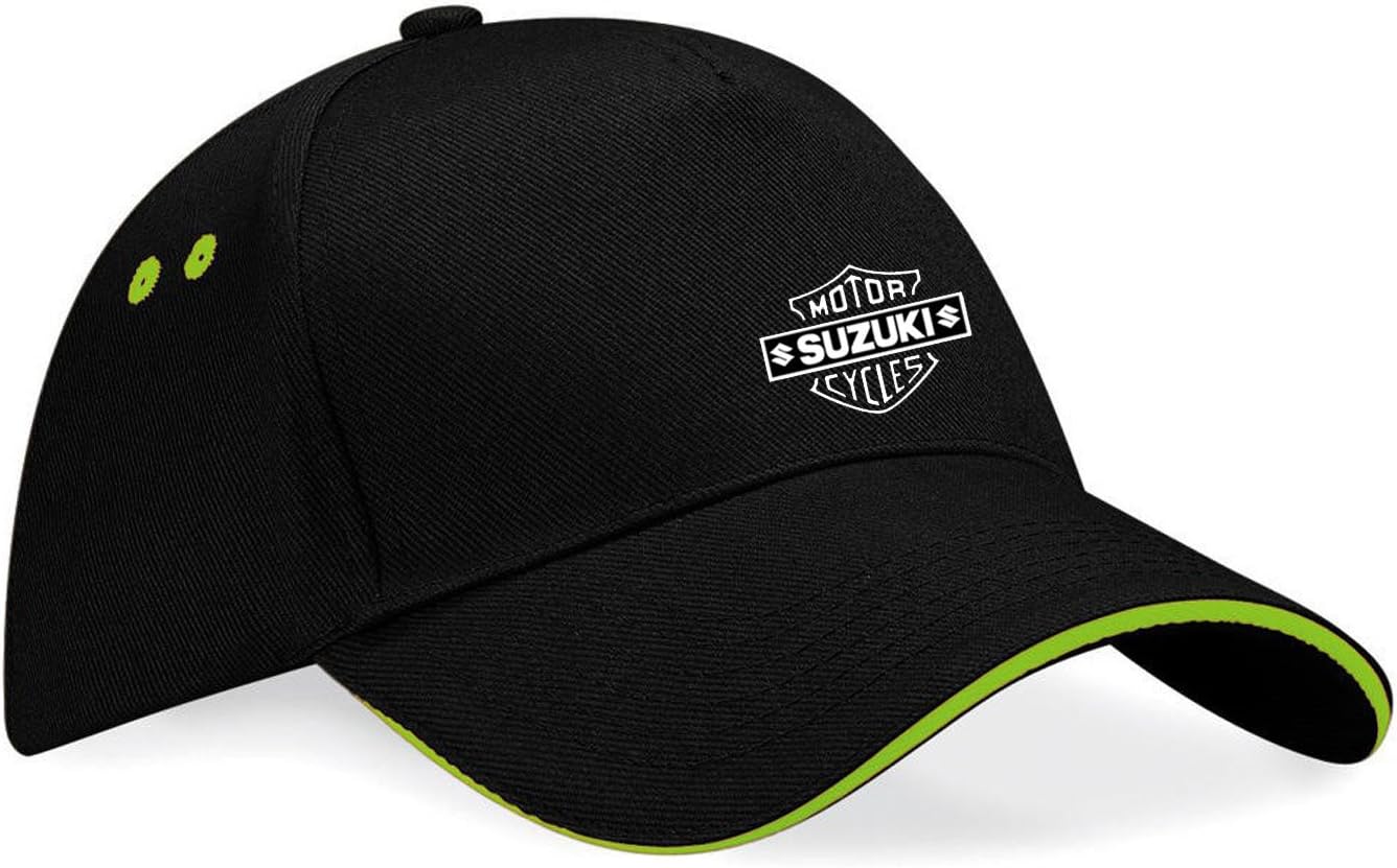 Caprica91 Suzuki Motor Cicles Car Embroidered Logo Baseball Cap Hat — K078 — SW Green