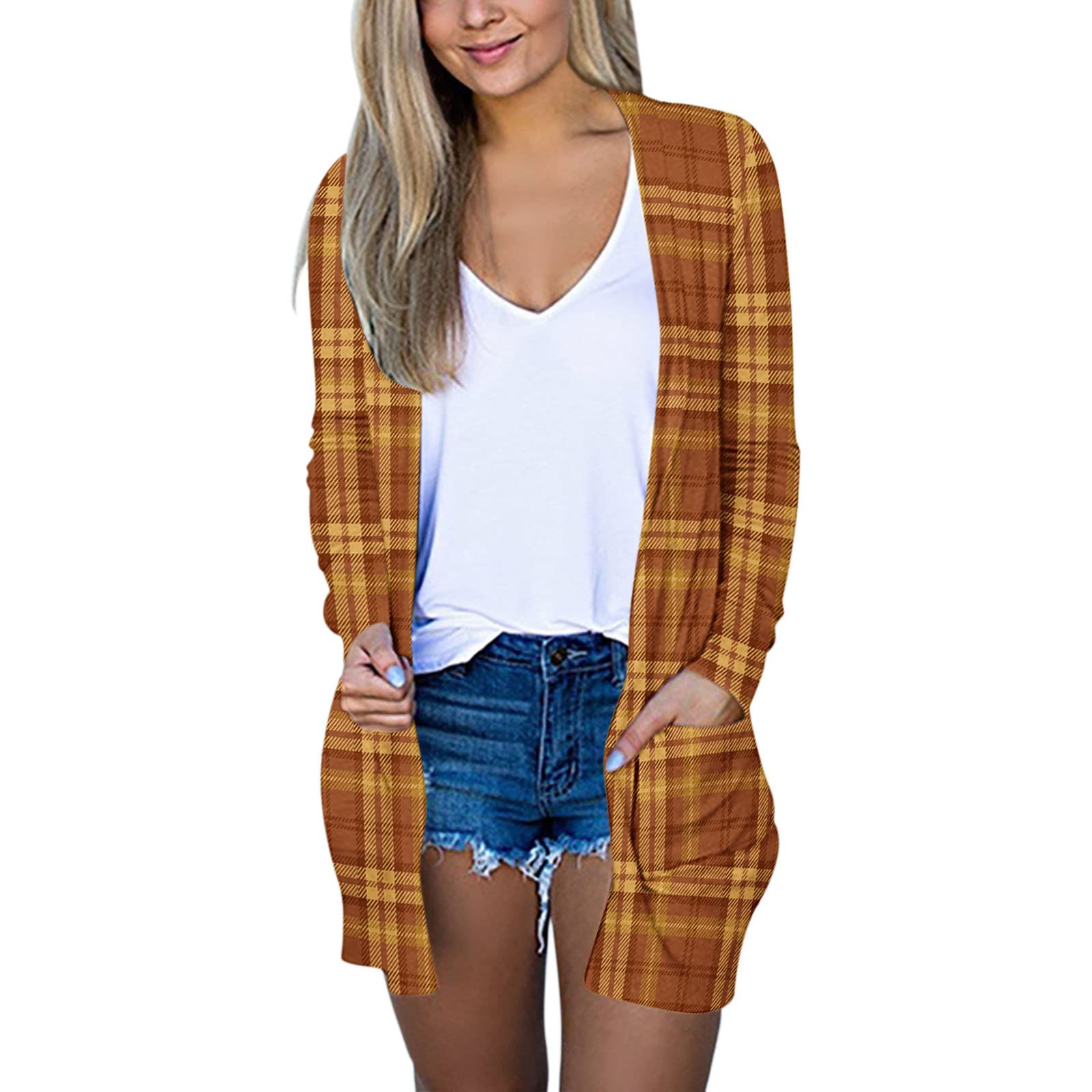 Oversized Womens Sweaters Yellow Cardigan Oversized